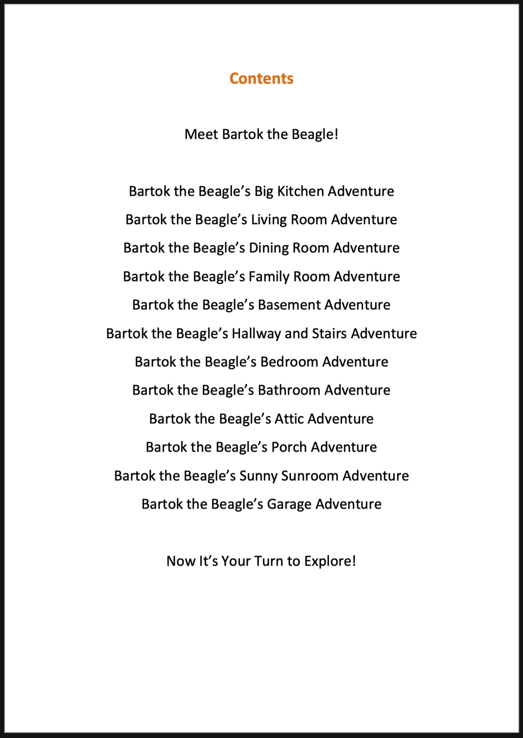 Bartok the Beagle’s Great Indoor - Outdoor Adventure — Learning and Laughing All Around the House [Livro em inglês] PDF Download Page and Sound Page and Sound