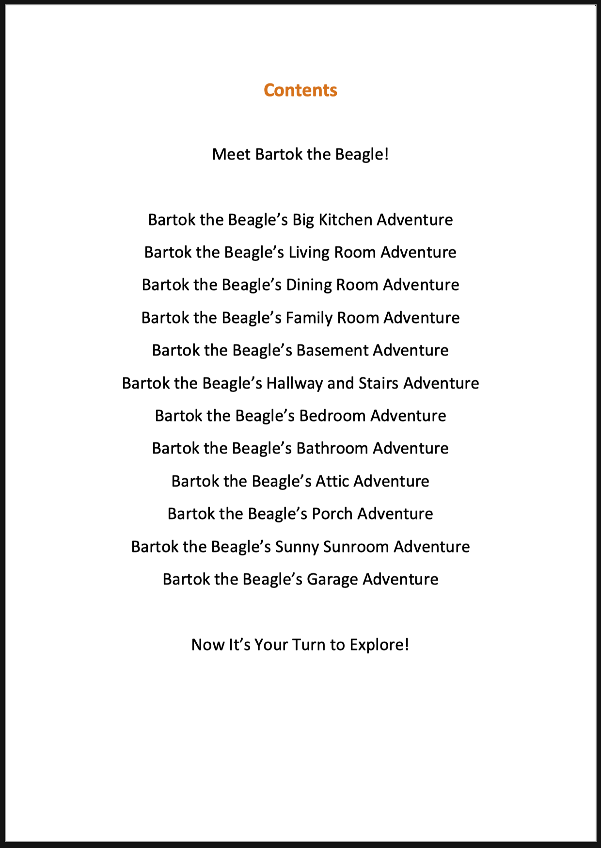 Bartok the Beagle’s Great Indoor - Outdoor Adventure — Learning and Laughing All Around the House [Livro em inglês] PDF Download Page and Sound Page and Sound