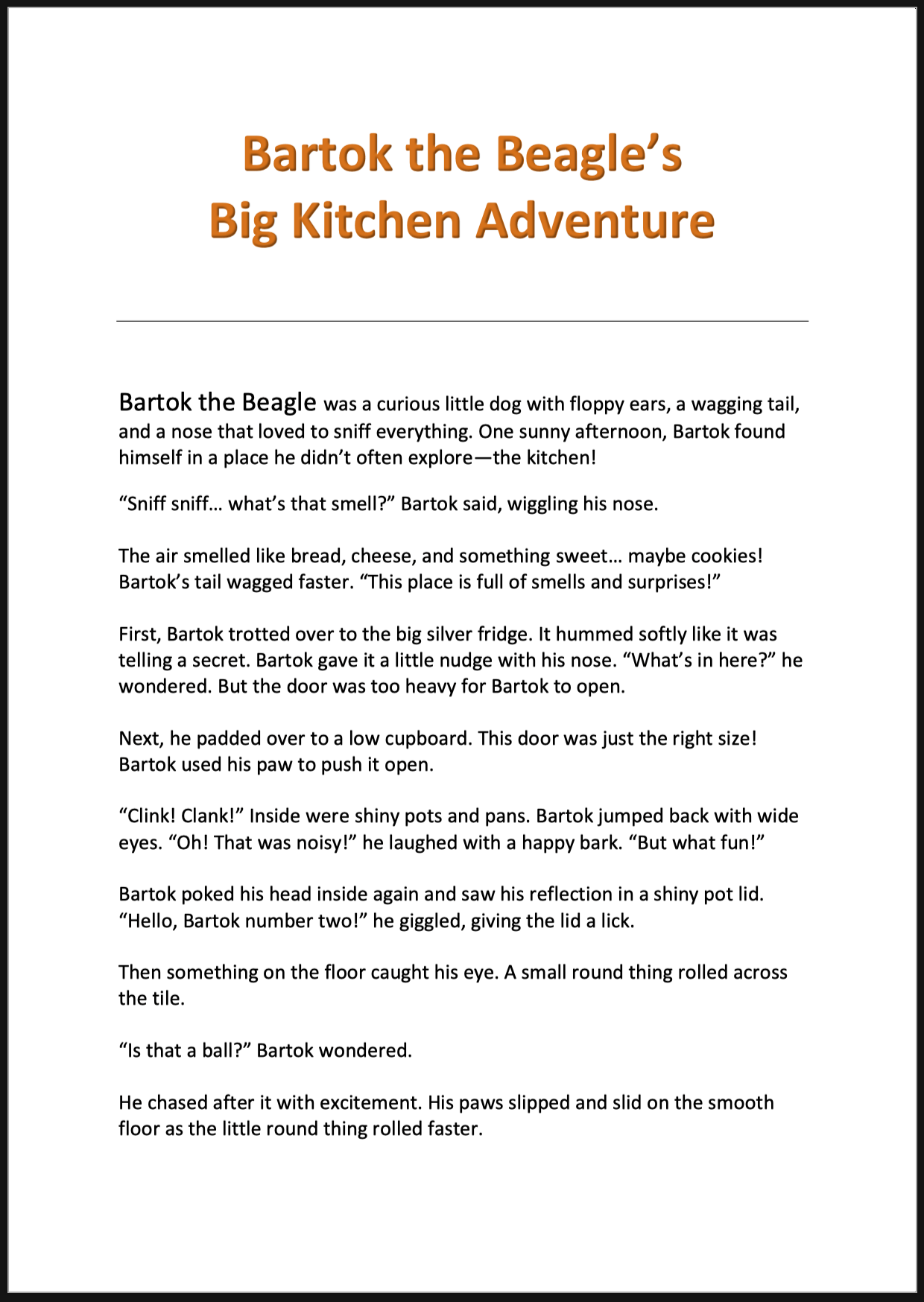 Bartok the Beagle’s Great Indoor - Outdoor Adventure — Learning and Laughing All Around the House [Livro em inglês] PDF Download Page and Sound Page and Sound