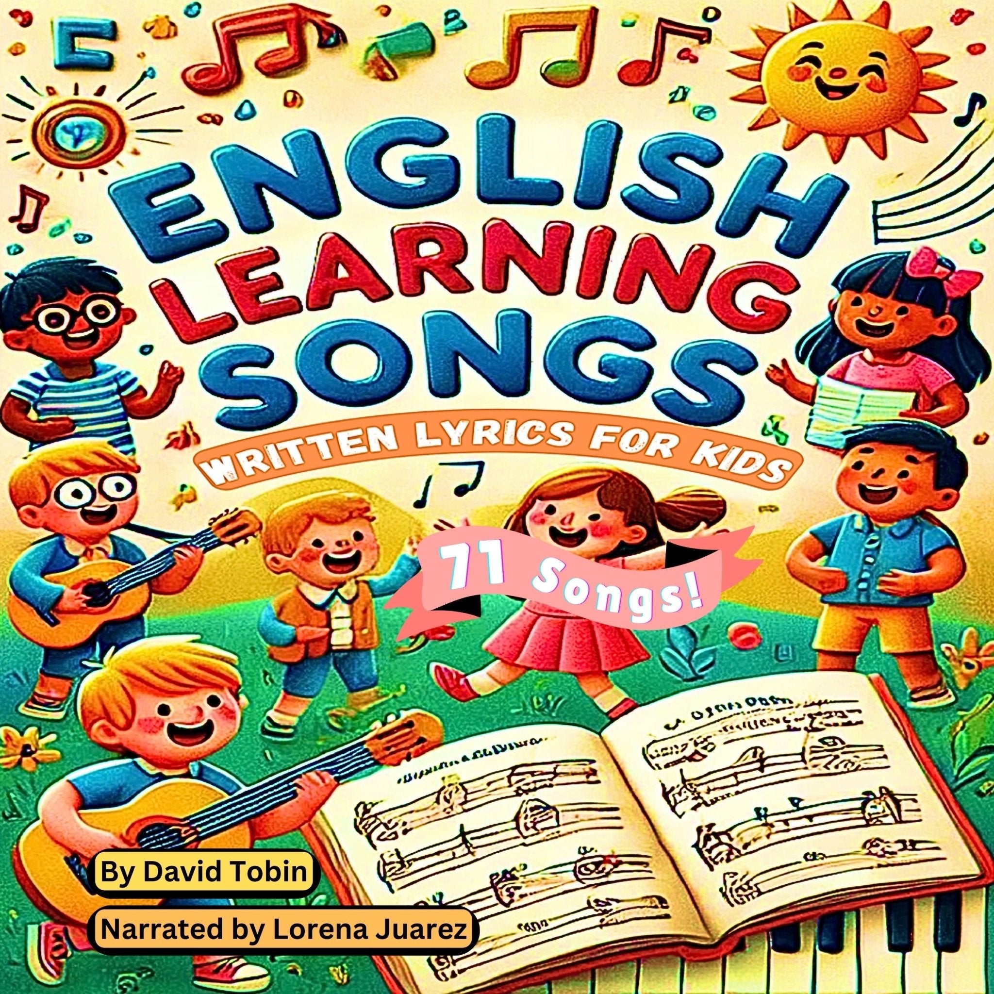 English Learning Songs: Written Lyrics for Kids (Audiobook) m4b Page and Sound Page and Sound