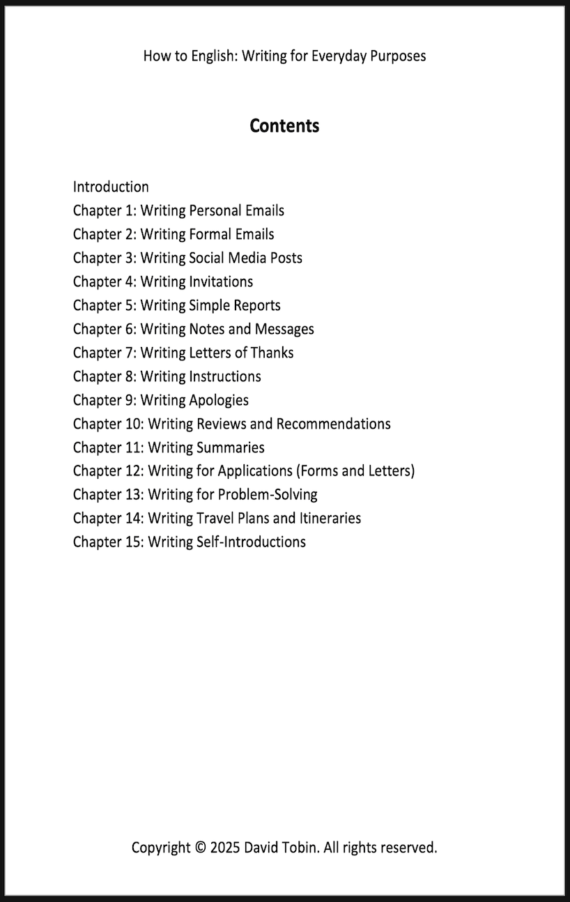 How to English: Writing for Everyday Purposes – A Practical Guide to Clear and Confident Everyday Writing [Livro em inglês] PDF Download Page and Sound Page and Sound